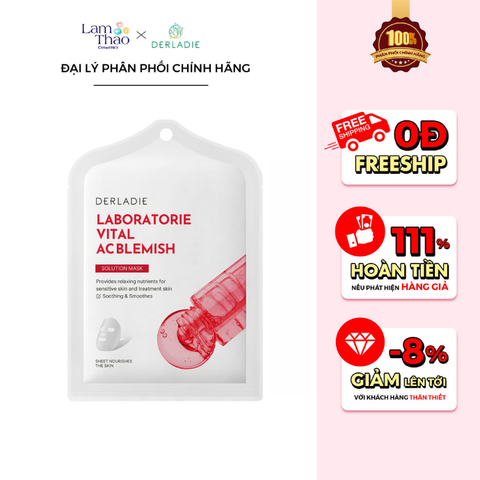  Mặt Nạ Hỗ Trợ Phục Hồi Làm Dịu Da Mụn Derladie Laboratorie Vital AC Blemish Solution Mask 