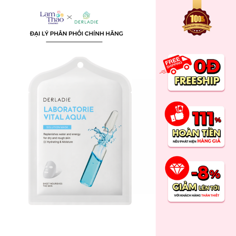  Mặt Nạ Hỗ Trợ Phục Hồi Da Khô Ráp Derladie Laboratorie Vital Aqua Solution Mask 