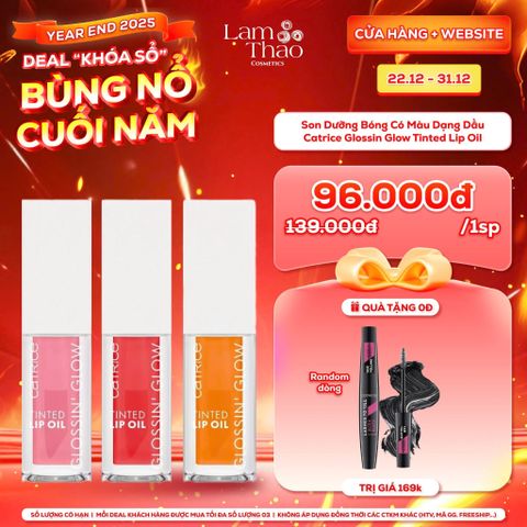  [DEAL SỐC 22.12 - 31.12 TẶNG 01 MASCARA CATRICE] Son Dưỡng Bóng Có Màu Dạng Dầu Catrice Glossin Glow Tinted Lip Oil 