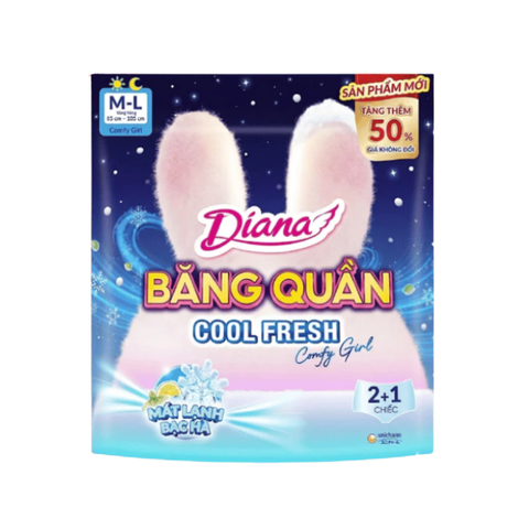  Băng Vệ Sinh Diana Dạng Quần Cool Fresh 2 + 1 Miếng 