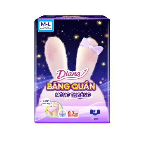  Băng Vệ Sinh Dạng Quần Mỏng Thoáng Ban Đêm Diana Comfy Night 