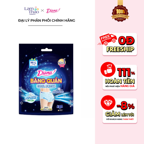  Băng Vệ Sinh Dạng Quần Mát Lạnh Ban Đêm Diana Cool Fresh Beauty Hip 