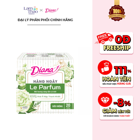  Băng Vệ Sinh Hằng Ngày Hương Nhài Diana La Parfum 
