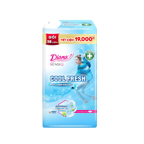  Băng Vệ Sinh Mát Lạnh Siêu Mỏng Có Cánh Diana Sensi Cool Fresh 