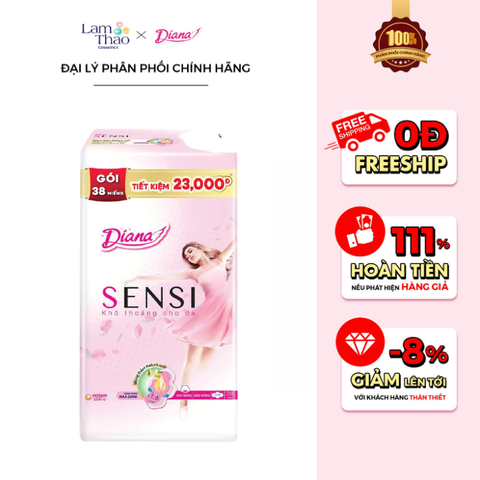  Băng Vệ Sinh Siêu Mỏng Có Cánh Diana Sensi 