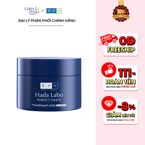  [KHÔNG ÁP DỤNG HTV] Gel Dưỡng Sáng Da Chuyên Sâu, Hỗ Trợ Giảm Thâm Sạm Hada Labo Perfect White Tranexamic Acid Gel Cream 