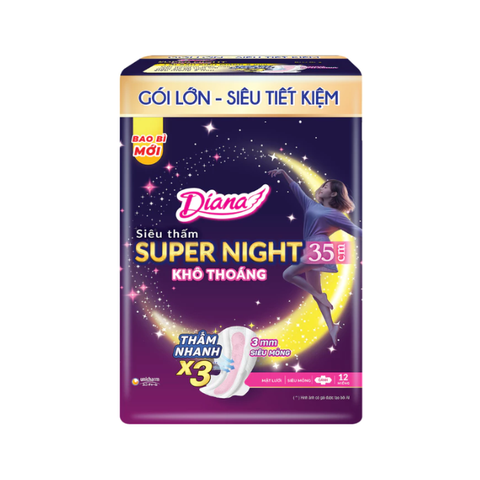  Băng Vệ Sinh Siêu Thấm Ban Đêm Diana Supernight 35cm 