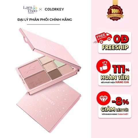  Bảng Phấn Trang Điểm Cho Mặt Và Mắt Colorkey Embrace Nature Seven-Shade Makeup Palette 