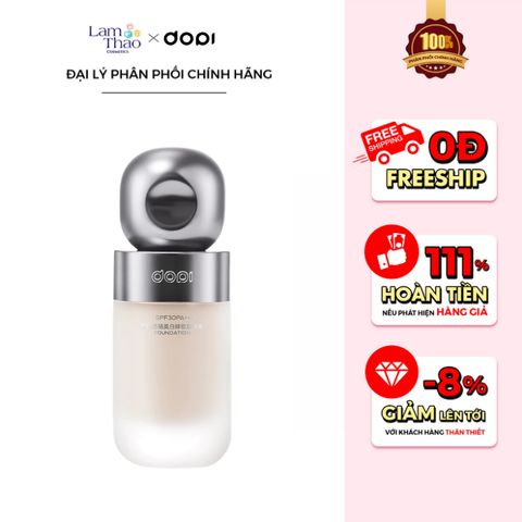  [TẶNG SET SAMPLE + MÚT TÁN NỀN DOPI] Kem Nền Chống Nắng DOPI Radiant Whitening & Long Wear Sunscreen Foundation SPF30 PA+++ 