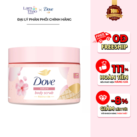  [KHÔNG ÁP DỤNG HTV] Tẩy Tế Bào Chết Hương Hoa Anh Đào Dove Sakura Body Scrub 