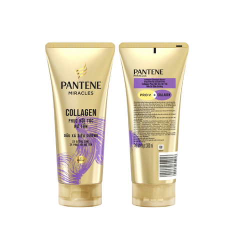  Dầu Xả Ngăn Rụng Tóc & Phục Hồi Hư Tổn Pantene 3 Minute Miracle Collagen Repair Intensive Serum Conditioner 