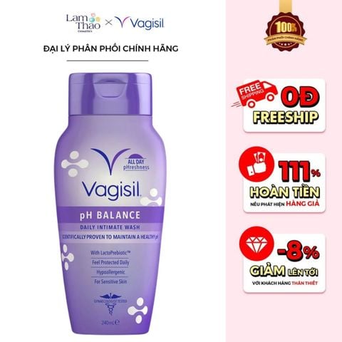 Dung Dịch Vệ Sinh Vagisil pH Balance Daily Intimate Wash 