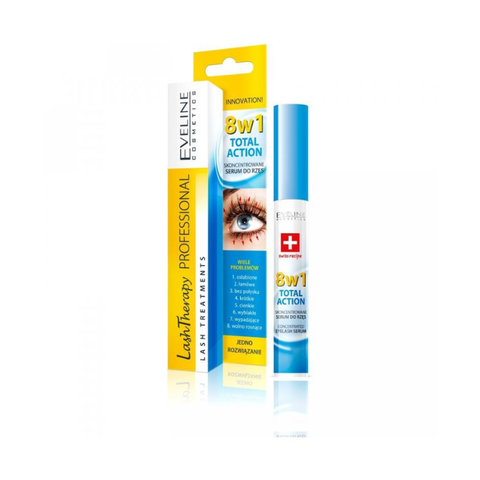  Dưỡng Mi Dài Dày & Giảm Gãy Rụng Eveline 8 In 1 Total Action Lash Therapy 