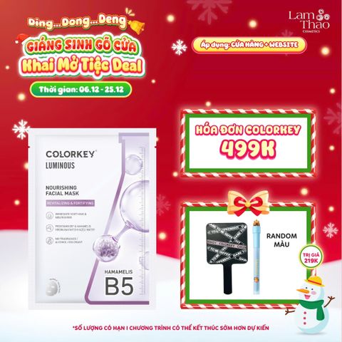  [DEAL SỐC 11.12 - 15.12 COMBO 10 MASK] [MUA HOÁ ĐƠN COLORKEY 499K TẶNG GƯƠNG + SON KEM LÌ] Mặt Nạ Dưỡng Ẩm Ngừa Mụn Với Chiết Xuất Cây Phỉ Colorkey Nourishing Facial Mask 