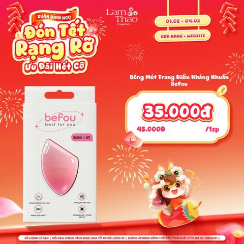  [DEAL SỐC 01.02 - 04.02] Bông Mút Trang Điểm Kháng Khuẩn Befou 