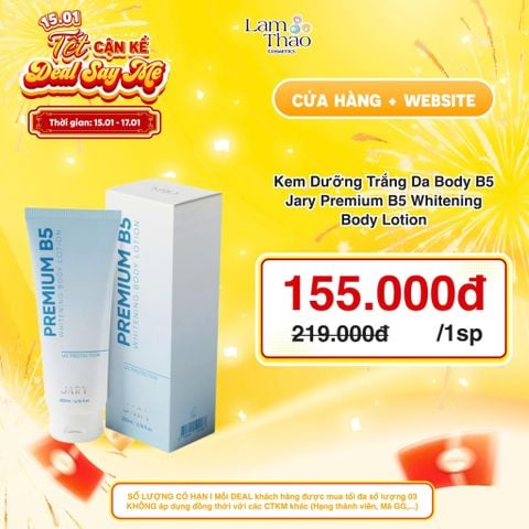  [DEAL SỐC 15.01 - 17.01] Kem Dưỡng Trắng Da Body B5 Jary Premium B5 Whitening Body Lotion 