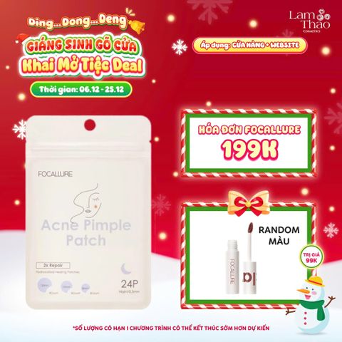  [DEAL SỐC 6.12 - 25.12 MUA HOÁ ĐƠN FOCALLURE 199K TẶNG 01 SON TRUE MATTE LIQUID LIPSTICK] Miếng Dán Mụn Hỗ Trợ Giảm Sưng, Tái Tạo Da Focallure Acne Pimple Patch 