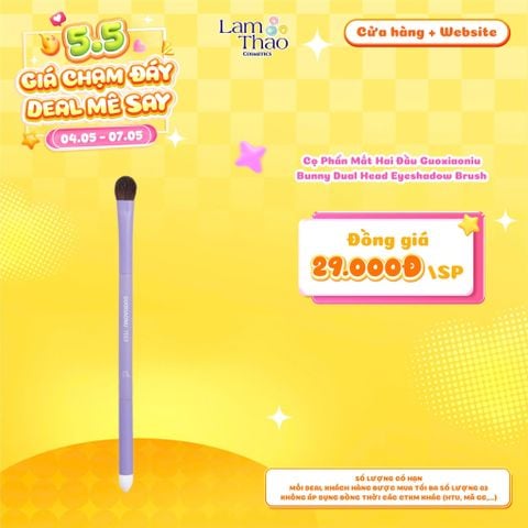  [DEAL SỐC 04.05 - 07.05] Cọ Phấn Mắt Hai Đầu Guoxiaoniu Bunny Dual Head Eyeshadow Brush 