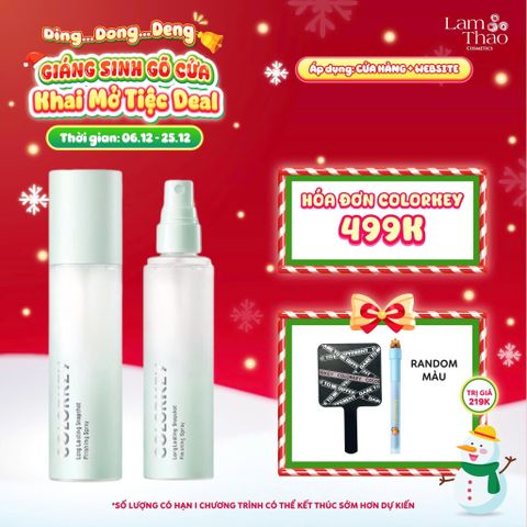  [DEAL SỐC 6.12 - 25.12 MUA HOÁ ĐƠN COLORKEY 499K TẶNG GƯƠNG + SON KEM LÌ] Xịt Khoá Makeup Hương Hoa Hồng Tươi Mát Colorkey Long Lasting Snapshot Finishing Spray 