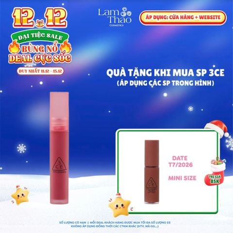  [DEAL SỐC 11.12 - 15.12 TẶNG SON 3CE MINI] Son Kem 3CE Blur Water Tint 