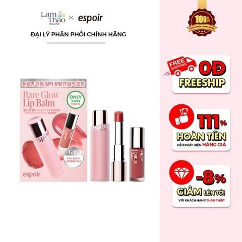 Set Son Espoir Bare Glow Lip Balm Special Set 