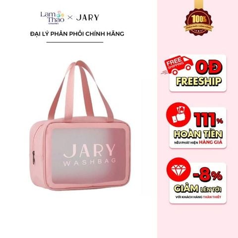  Túi Đựng Mỹ Phẩm Trong Suốt Màu Hồng Jary 