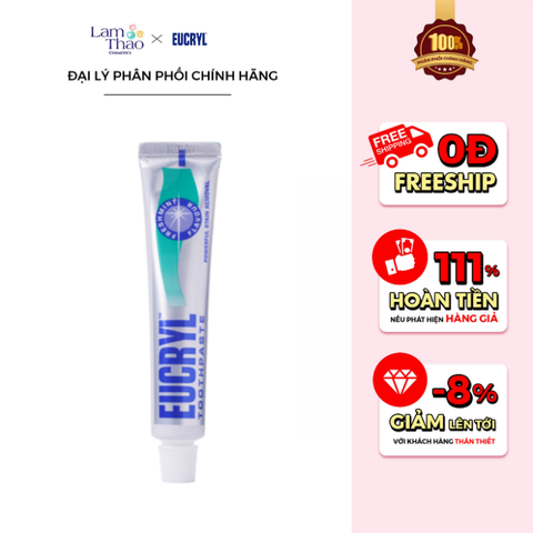  Kem Đánh Răng Làm Trắng Răng Hương Bạc Hà Eucryl Tooth Paste Freshmint 