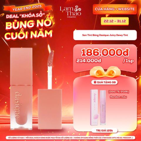  [DEAL SỐC 22.12 - 31.12 TẶNG SON TINT DASIQUE MÀU 06] Son Tint Bóng Dasique Juicy Dewy Tint 