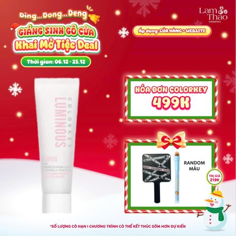  [DEAL SỐC 6.12 - 25.12 MUA HOÁ ĐƠN COLORKEY 499K TẶNG GƯƠNG + SON KEM LÌ] Sữa Rửa Mặt Colorkey Luminous Lotus Brightening Clay Cleanser 