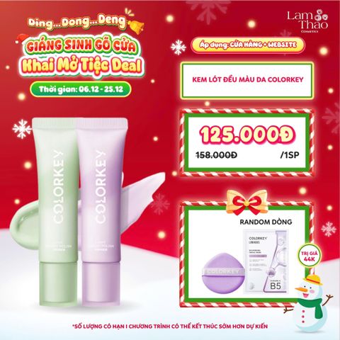  [DEAL SỐC 6.12 - 25.12 TẶNG MASK + BÔNG MÚT COLORKEY] [MUA HOÁ ĐƠN COLORKEY 499K TẶNG GƯƠNG + SON KEM LÌ]Kem Lót Làm Đều Màu Da Colorkey Light Weight Polish Primer 