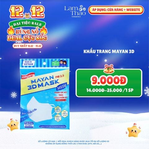  [DEAL SỐC 11.12 - 15.12] Khẩu Trang MAYAN 3D 