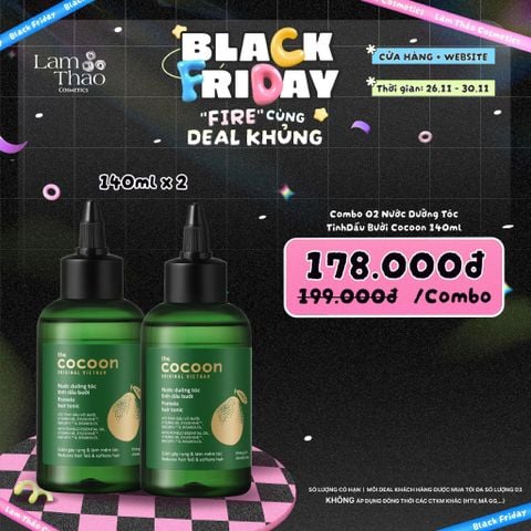  [DEAL SỐC 26.11 - 30.11 COMBO 2 CHAI 140ML ] Nước Dưỡng Tóc Tinh Dầu Bưởi Cocoon Pomelo Hair Tonic [ Phiên Bản Nâng Cấp ] 
