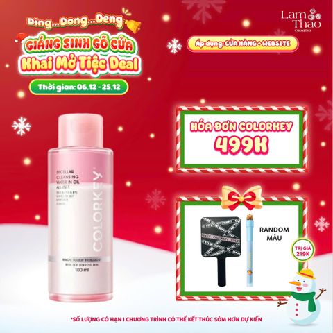  [DEAL SỐC 6.12 - 25.12 MUA HOÁ ĐƠN COLORKEY 499K TẶNG GƯƠNG + SON KEM LÌ] Nước Tẩy Trang 2 Lớp Colorkey Micellar Cleansing Water In Oil All-In-1 
