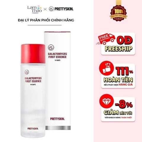  Nước Dưỡng Trắng Và Tái Tạo Da Pretty Skin Galactomyces First Essence 14 Days 