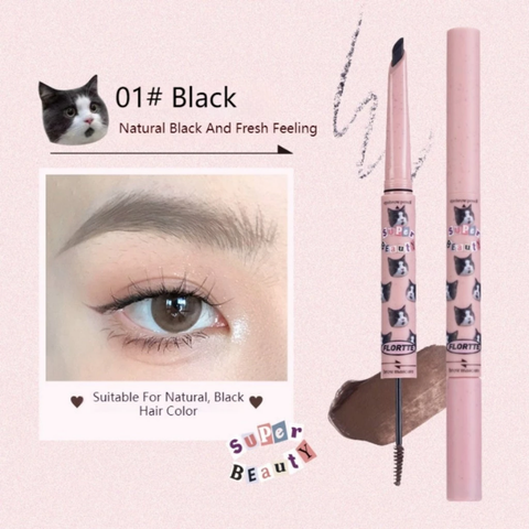  Chì Kẻ Mày 2 Đầu Flortte I Am Super Beauty Eyebrow Pencil & Brow Mascara 