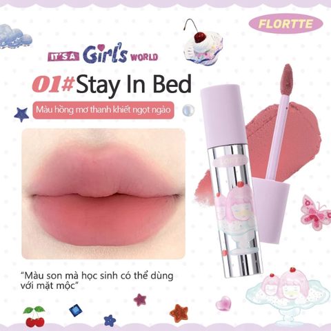  Son Kem Dưỡng Flortte Girl's World Lip Cream 