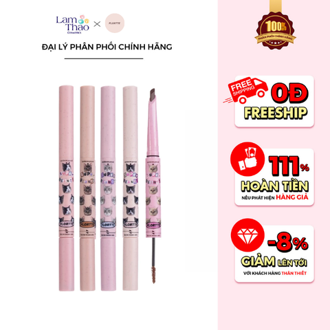  Chì Kẻ Mày 2 Đầu Flortte I Am Super Beauty Eyebrow Pencil & Brow Mascara 