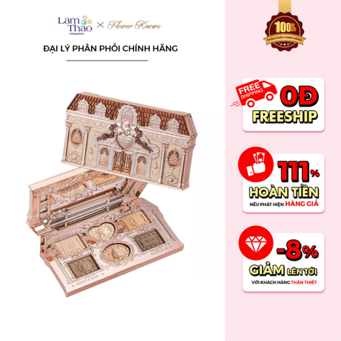  Phấn Mắt 6 màu Flower Knows The Sweetie Bear Collection 6-Color Makeup Palette 
