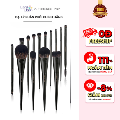  [DEAL SỐC 14.9 - 16.9 TẶNG CHẬU + GIỎ PHƠI CỌ + BTT HORUS + TÚI ĐỰNG LOREAL] Bộ Cọ Trang Điểm 14 Cây Foresse Pop Versatile Collection 