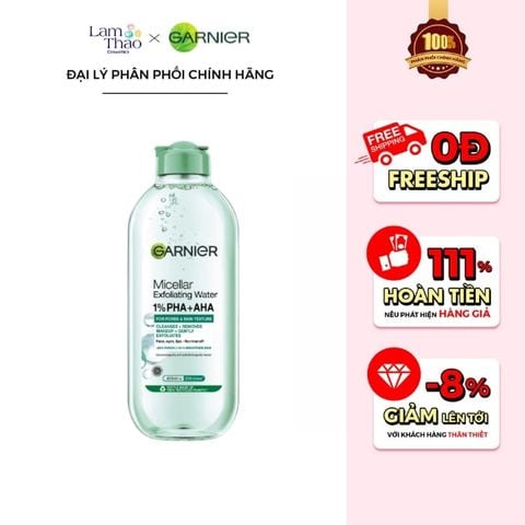  Nước Tẩy Trang Sạch Sâu & Tẩy Tế Bào Chết Garnier Micellar Exfoliating Water 