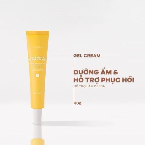  Gel Dưỡng Da Hỗ Trợ Phục Hồi Zakka Naturals Calendula Manuka Honey Calming & Recovery Ultralight Oil Free Gel Cream 