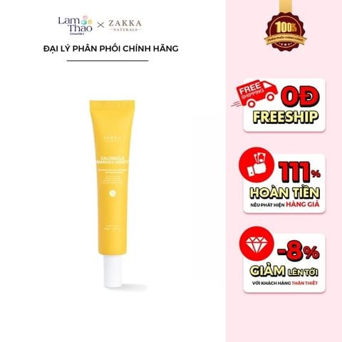  Gel Dưỡng Da Hỗ Trợ Phục Hồi Zakka Naturals Calendula Manuka Honey Calming & Recovery Ultralight Oil Free Gel Cream 