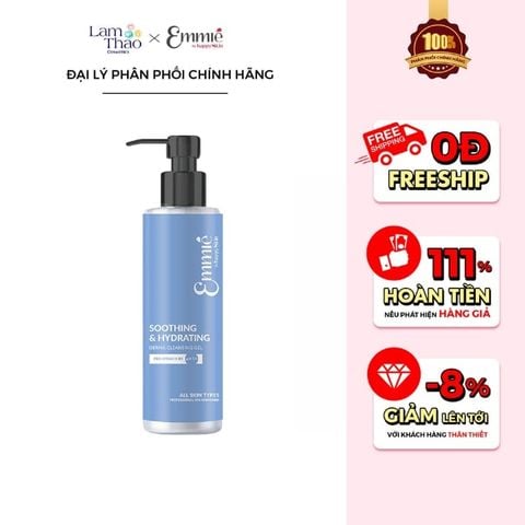  Gel Rửa Mặt Dịu Nhẹ Cấp Ẩm Emmie Soothing & Hydrating Derma Cleansing Gel 