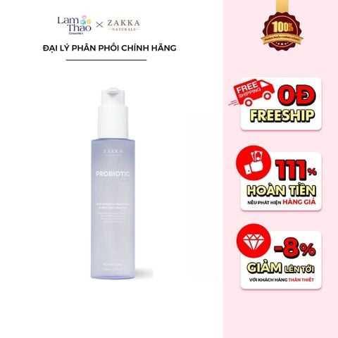  Gel Rửa Mặt Zakka Naturals Probiotic Anti-Pollution Radiance Amino Gel Cleanser 