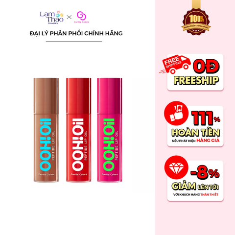  Son Dưỡng Môi Gentle Colors Ooh Oil Peptide Lip Oil 