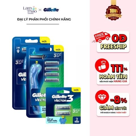  Dao cạo râu Gillete Vector 3 