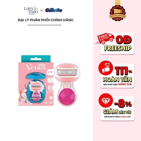  Dao Cạo Hương Hoa Trà Trắng Mini Gilette Venus Comfortglide White Tea Scent Mini Razor 