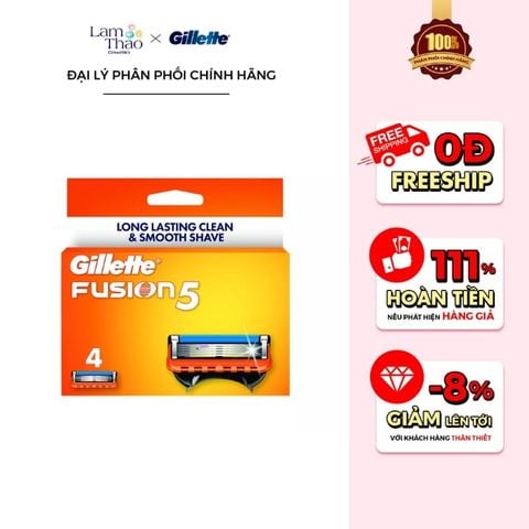  Lưỡi Dao Cạo Gillette Fusion Refill Cartridges 