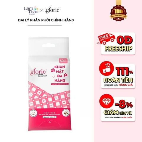  Khăn Mặt Đa Năng Glorie 50 Miếng 