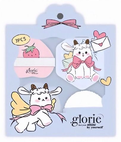  Set 3 Bông Glorie Baa Baa Sheep Collection Skin-Fit Powder Puffs ( Kèm Hộp Đựng ) 